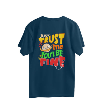 Trust me |Blue | Unisex oversized T-shirt