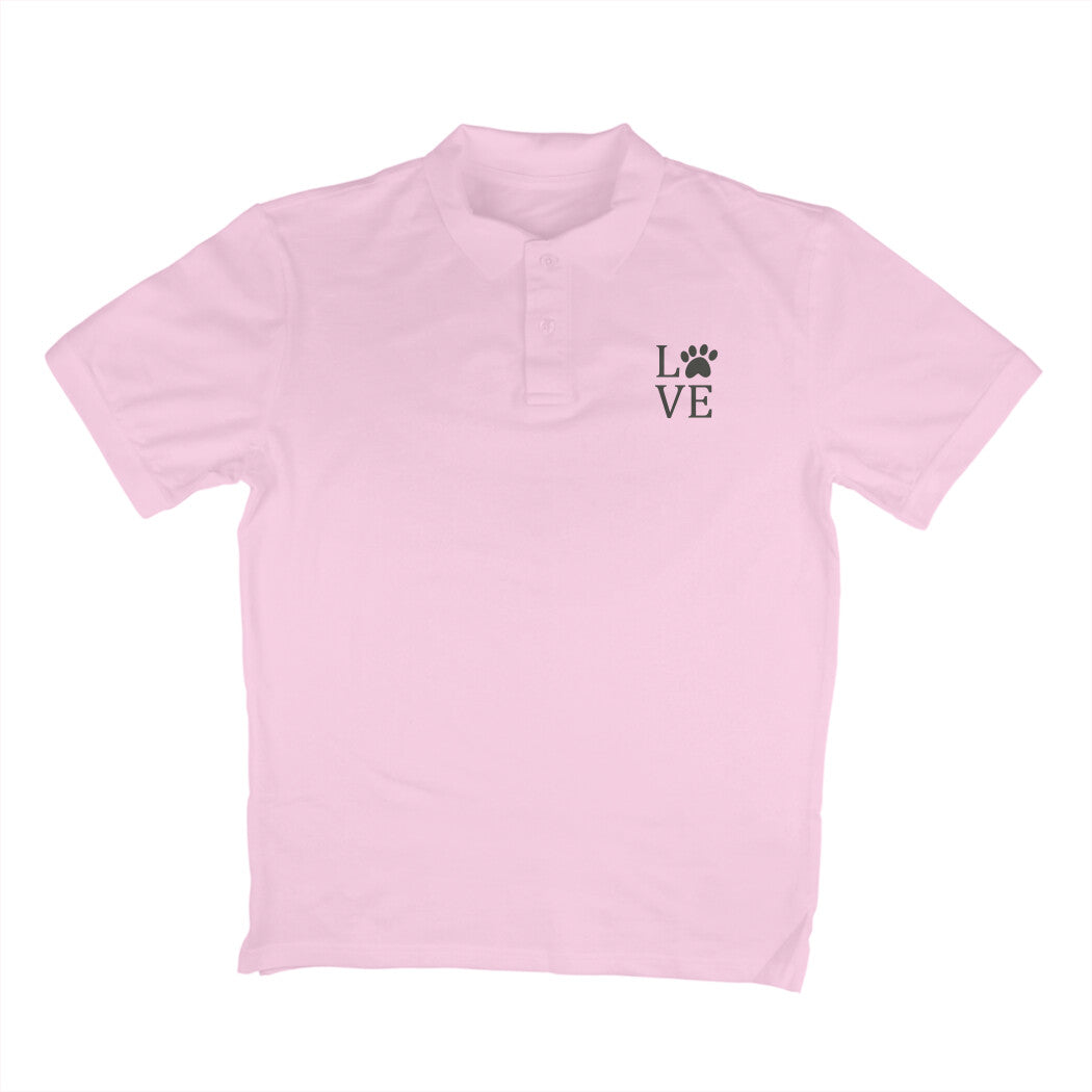 Paw Love | Unisex Pink Polo T-shirt