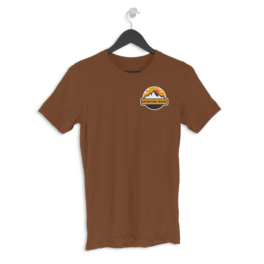 Adventure Begins | Brown | Unisex Graphic T-shirt